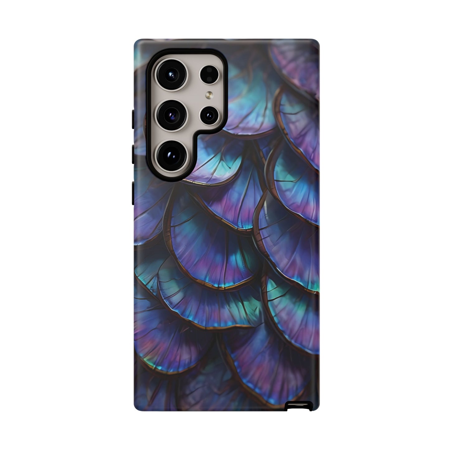 Abstract Macro Shot of Iridescent Butterfly Fish Scales Phone Case Design