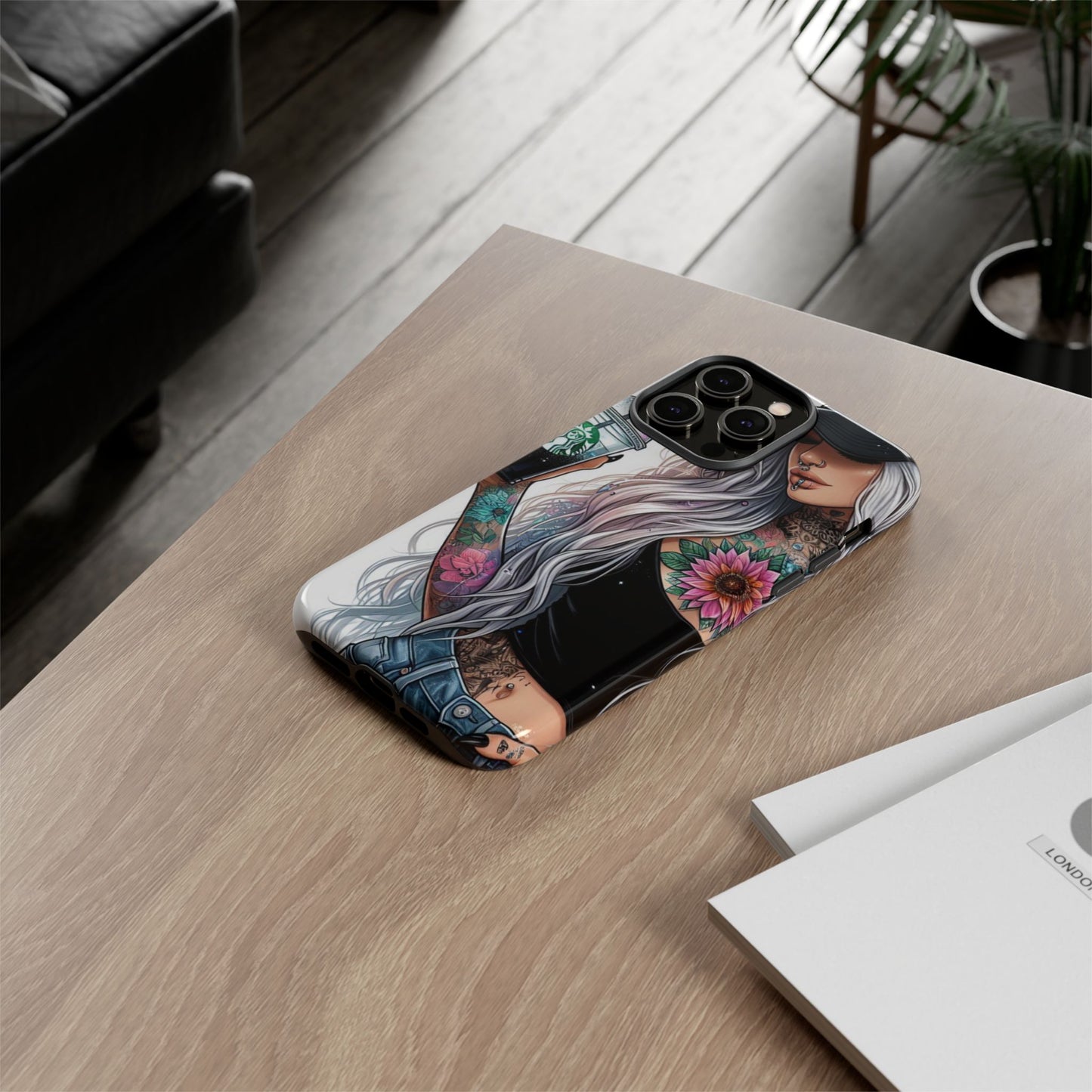 Tattooed Coffee Queen – Edgy Urban Aesthetic Mobile Cover