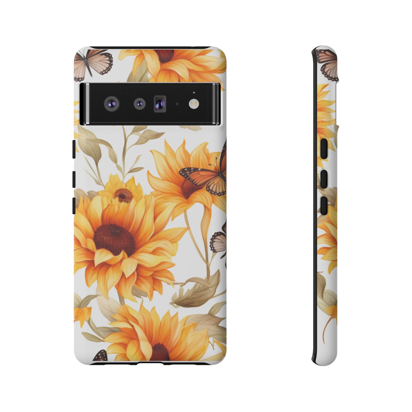 Sunflower & Butterfly Aesthetic Mobile Case – Bright & Nature-Inspired