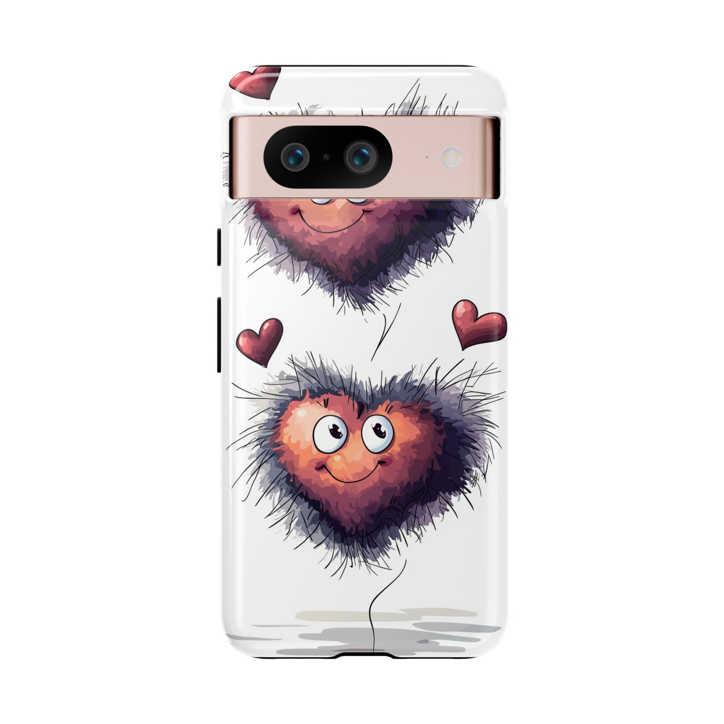Fuzzy Love Hearts - Cute Anime Phone Case for iPhone, Samsung, Google Pixel