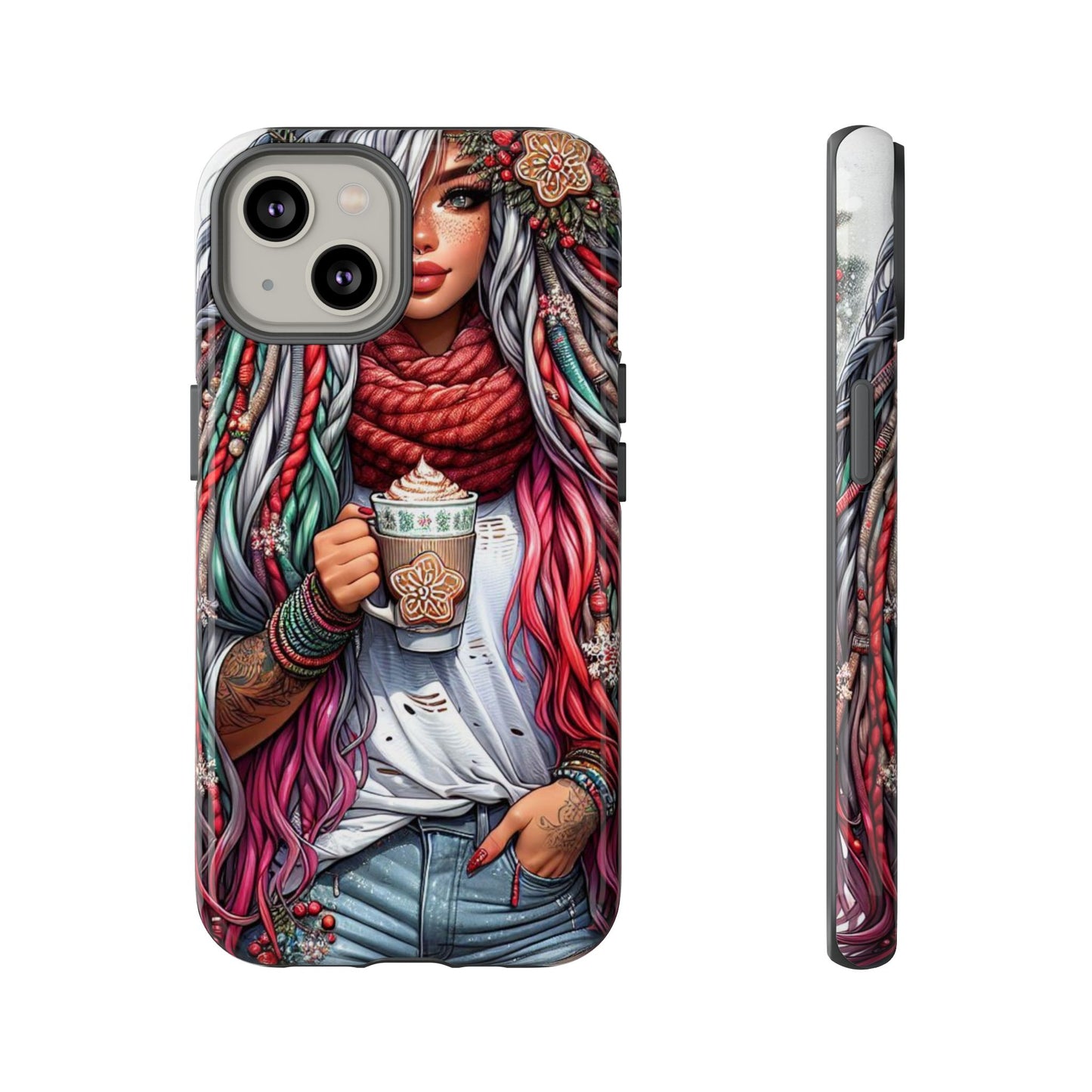 Boho Winter Queen – Cozy Dreads & Holiday Vibes Mobile Cover