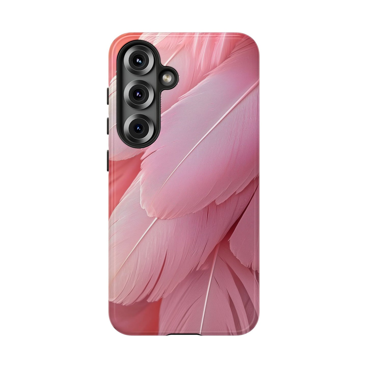 Blush Flamingo Feather Phone Case for iPhone, Samsung & Google Pixel