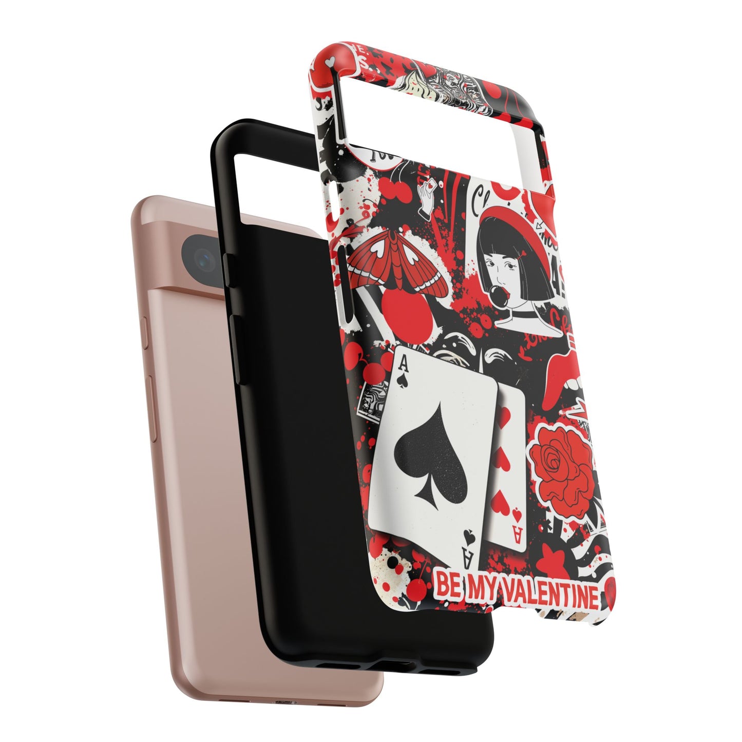 Bold Red & Black Ace Card Phone Case