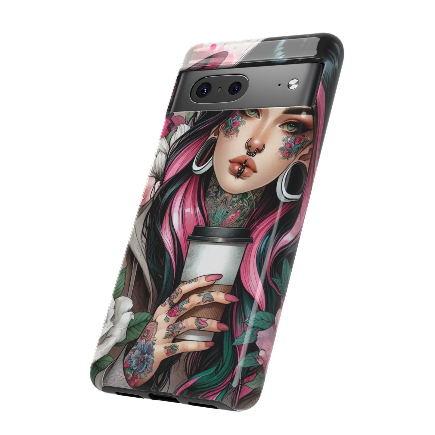 Tattooed Coffee Lover Art Mobile Case
