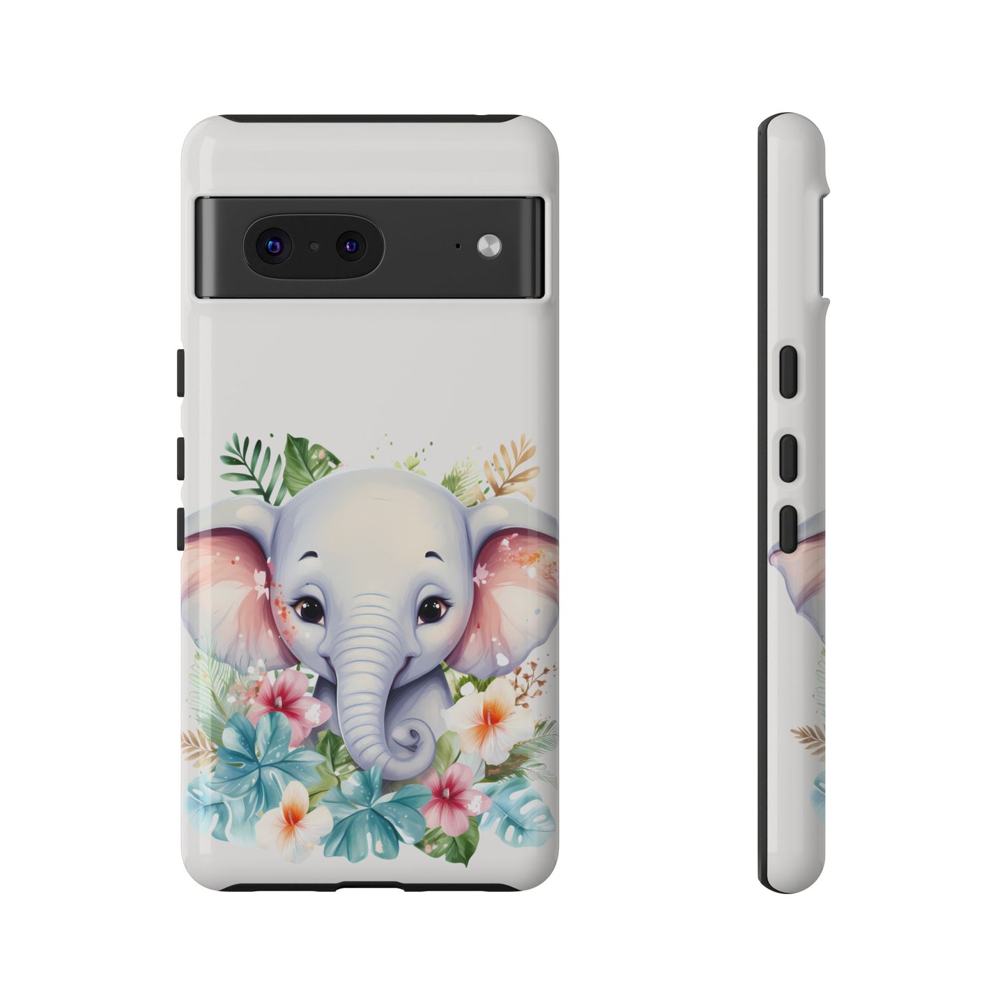 Adorable Baby Elephant Mobile Cover – Floral Fantasy Art