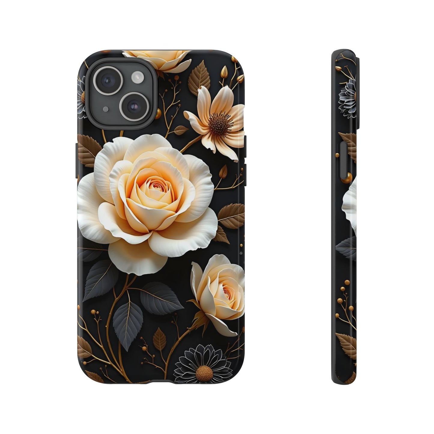 Elegant 3D Floral Design, Botanical Phone Case design for Iphone.
