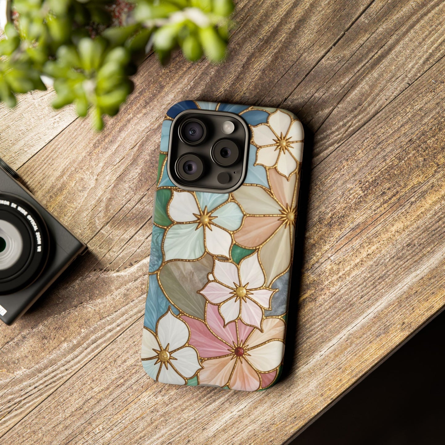 Floral Symphony: Stained Glass Elegance