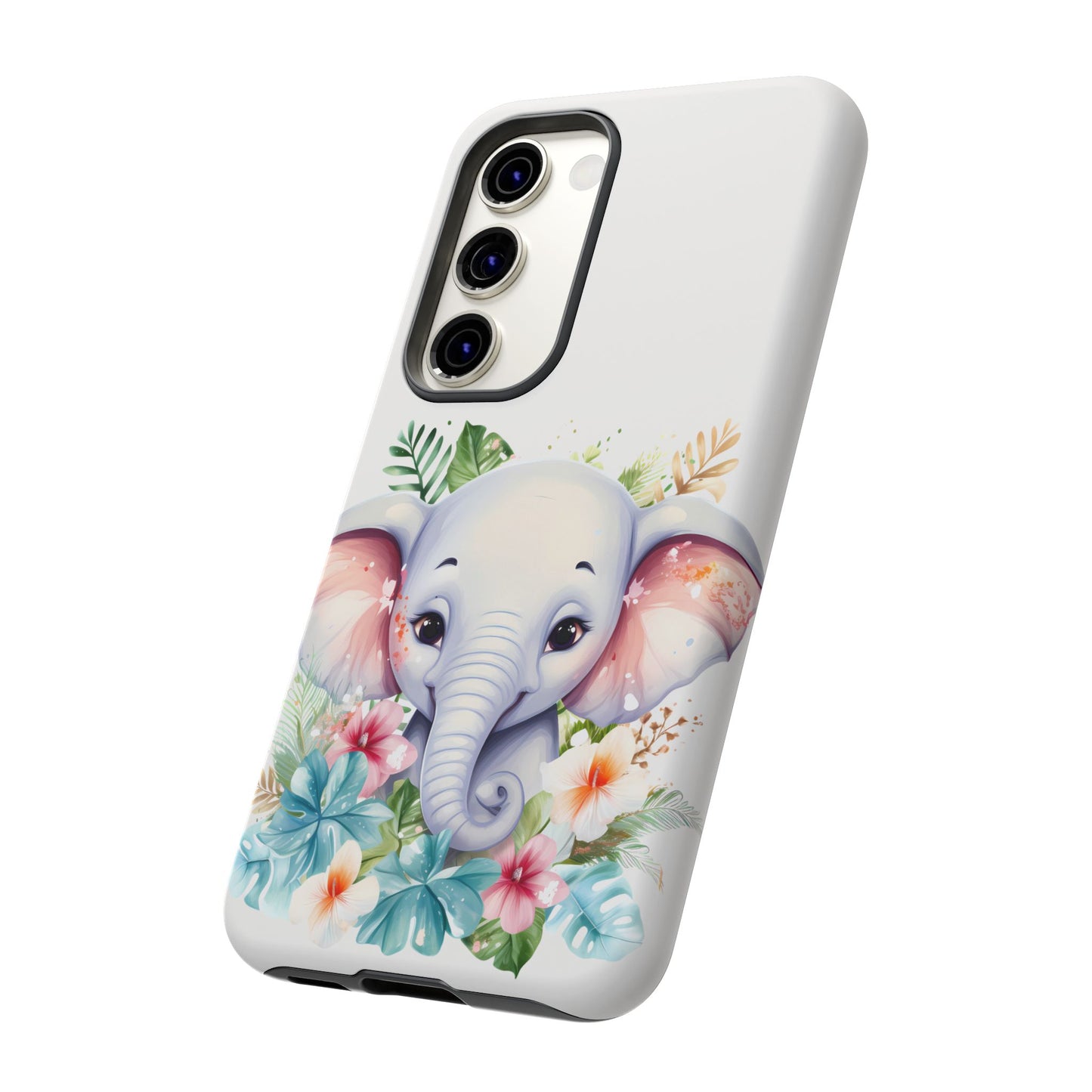 Adorable Baby Elephant Mobile Cover – Floral Fantasy Art
