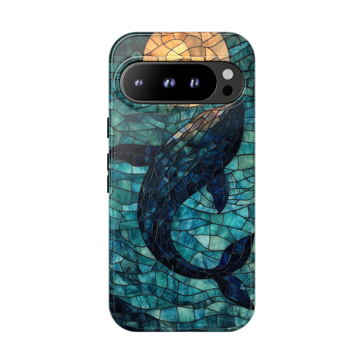 Ocean Dream – Mosaic Glass Whale Phone Case for iPhone, Samsung & Pixel