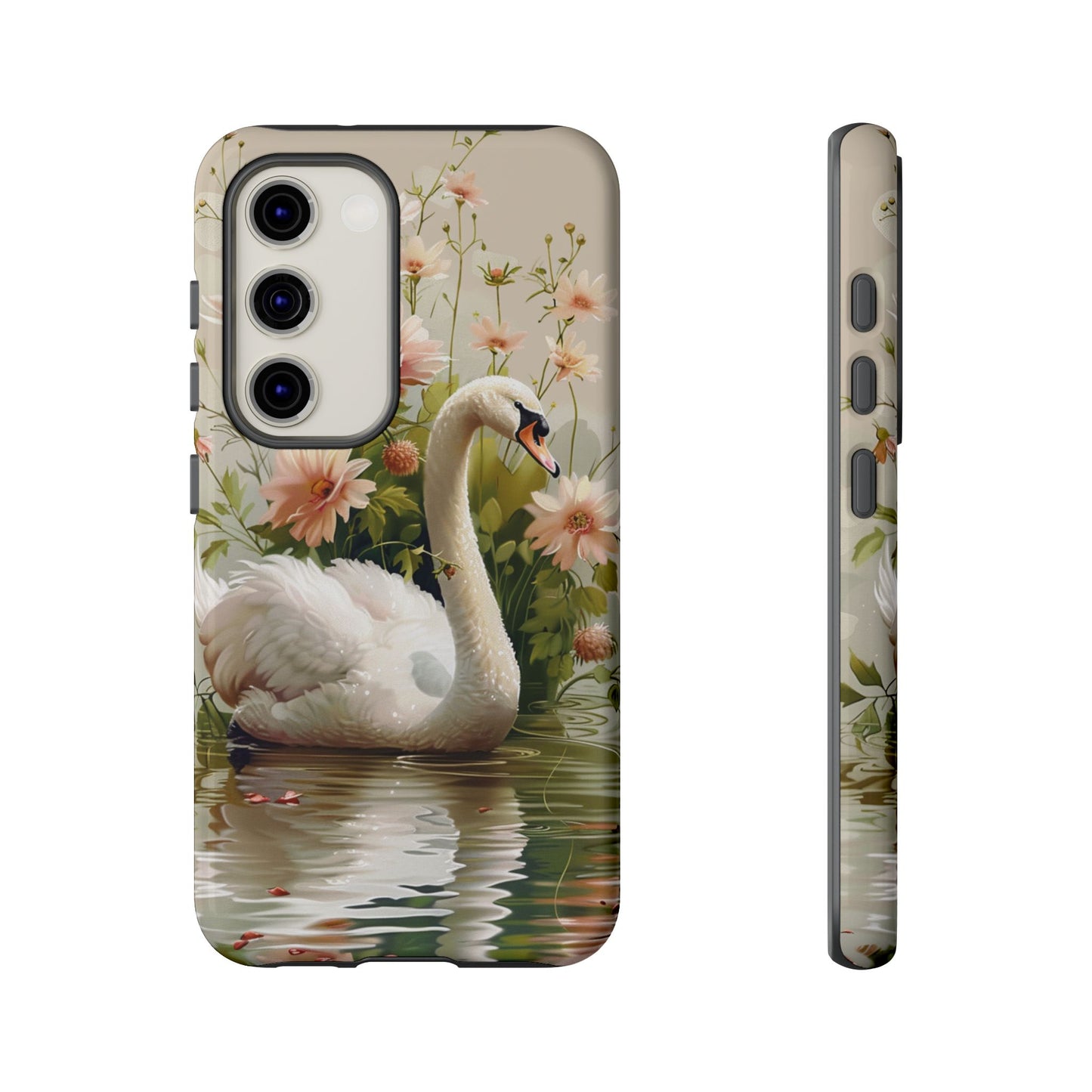 Floral Swan Phone Case β Bird Phone Case, Elegant & Protective for iPhone, Samsung & Google Pixel