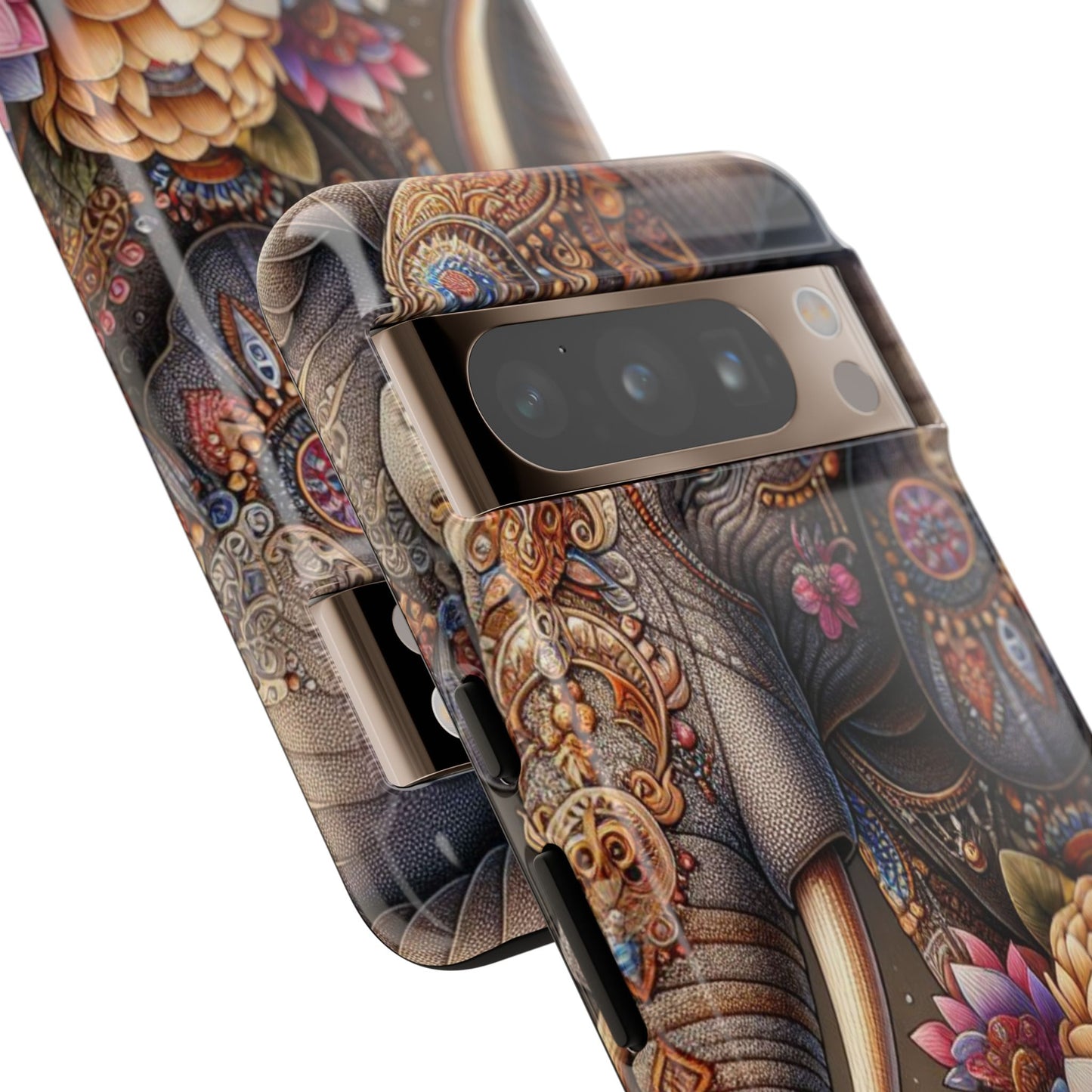 Royal Ornate Elephant Mobile Cover – Luxurious Bohemian Art