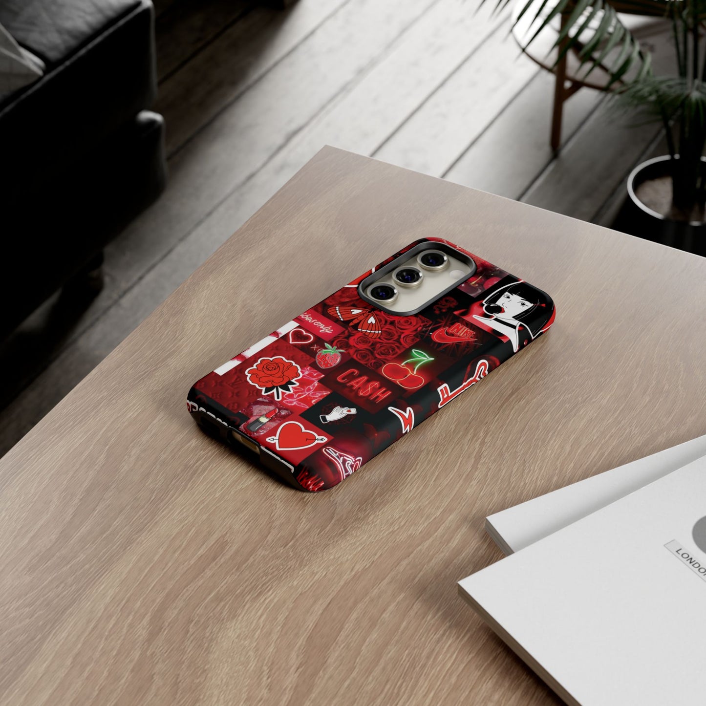 Red Pop Art Neon Vibes Phone Case