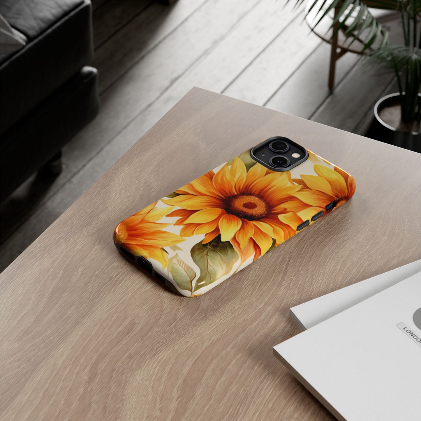 Golden Sunflower Glow Mobile Case – Radiant & Elegant