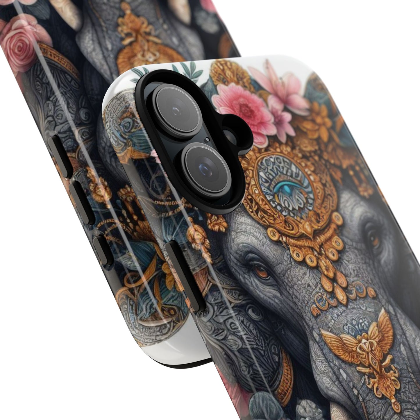 Golden Royal Elephant Mobile Cover – Luxurious Ornate Art