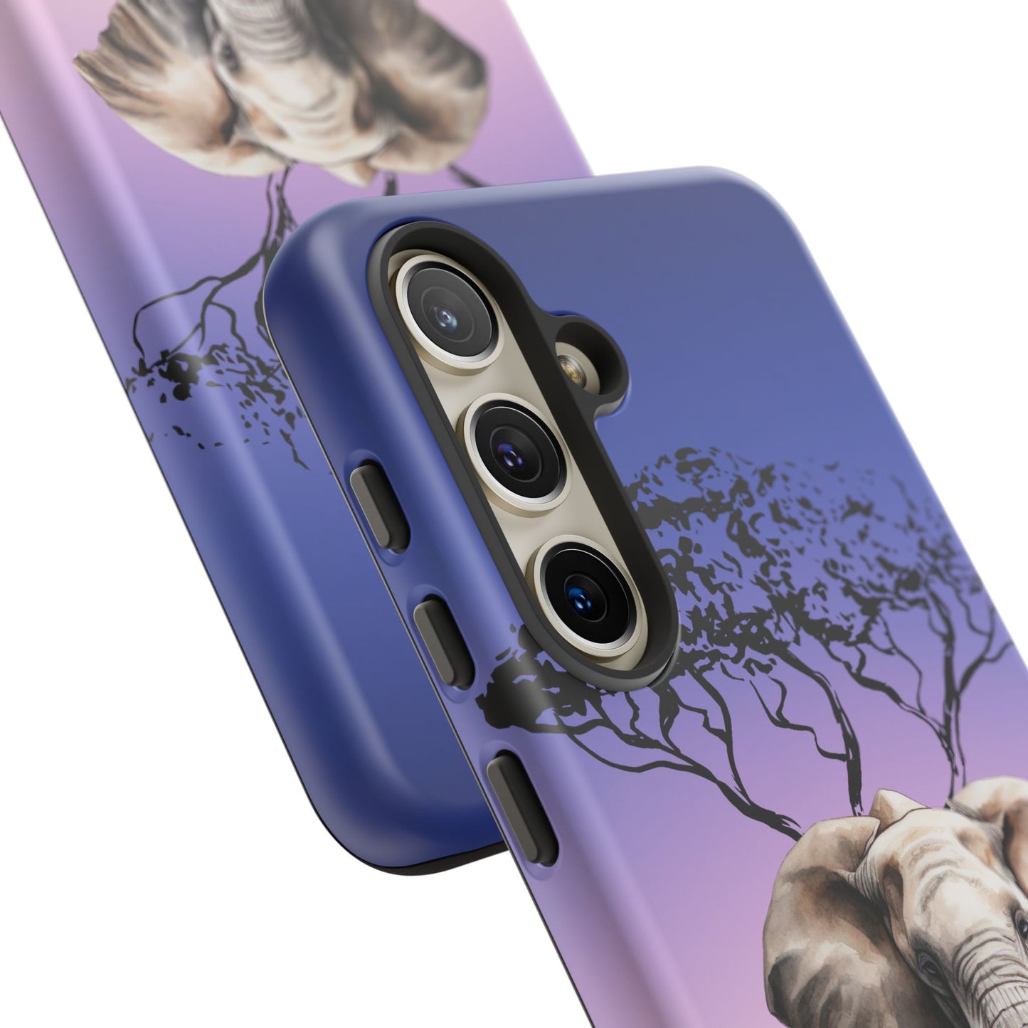 Surreal Elephant Tree Mobile Cover – Dreamy Sunset Fantasy