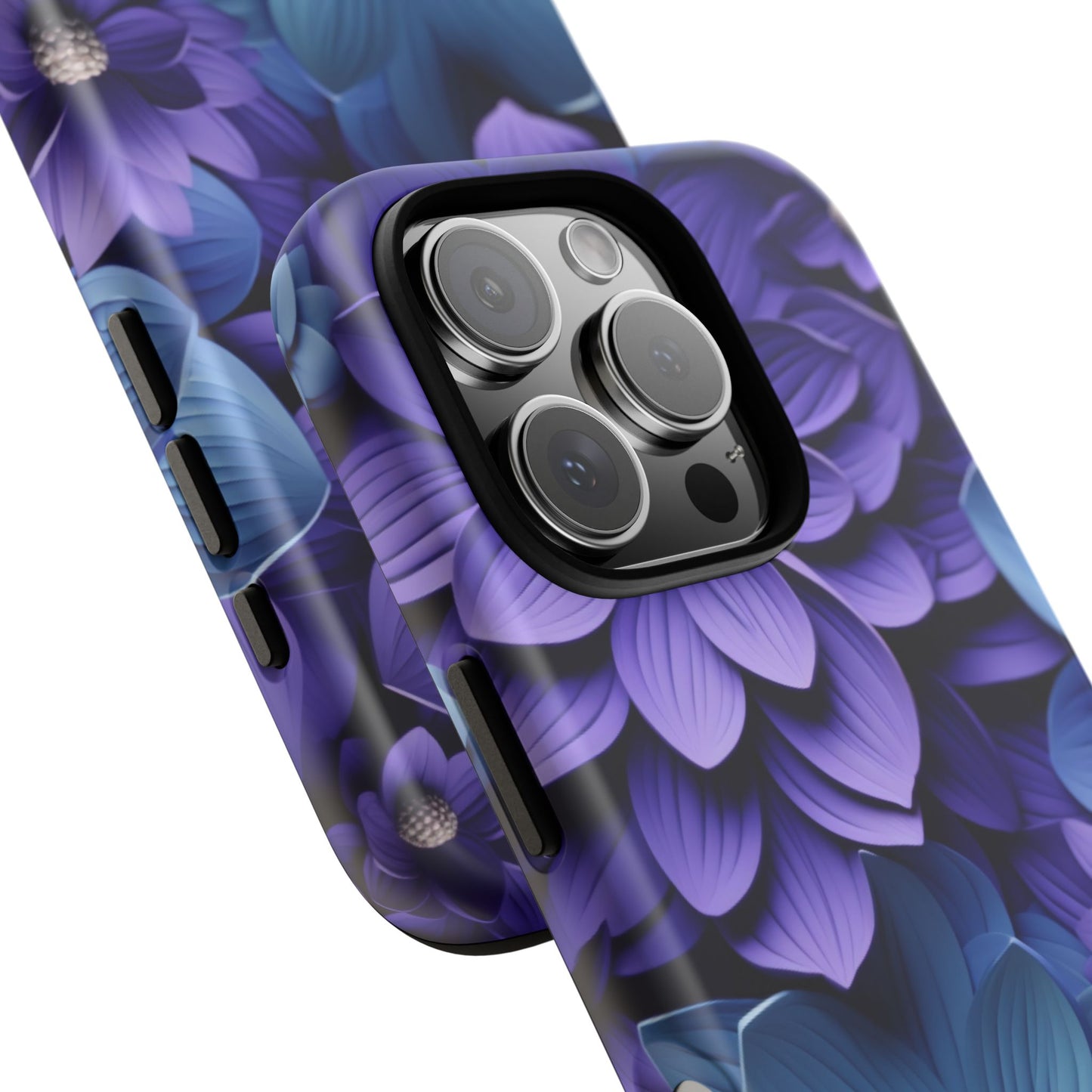 Royal Blue Floral Phone Case – Elegant & Luxurious Design