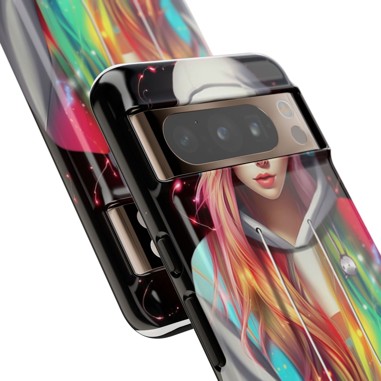 Anime Girl Phone Case - Cute Aesthetic Cover for iPhone, Samsung & Google Pixel, Girly Phone Case, Kawaii Phone Case, Anime Lover Gift
