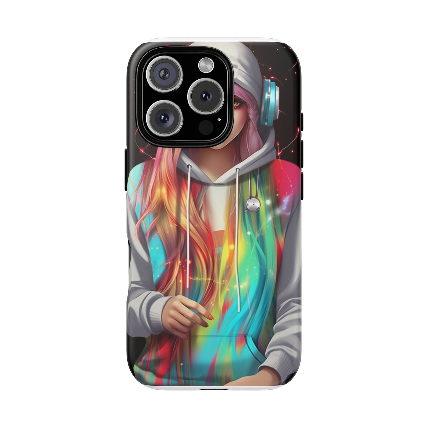 Anime Girl Phone Case - Cute Aesthetic Cover for iPhone, Samsung & Google Pixel, Girly Phone Case, Kawaii Phone Case, Anime Lover Gift