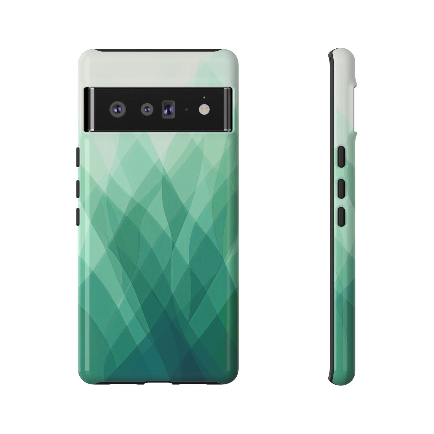 Verdant Flow – Abstract Green Wave Phone Case for iPhone, Samsung & Pixel