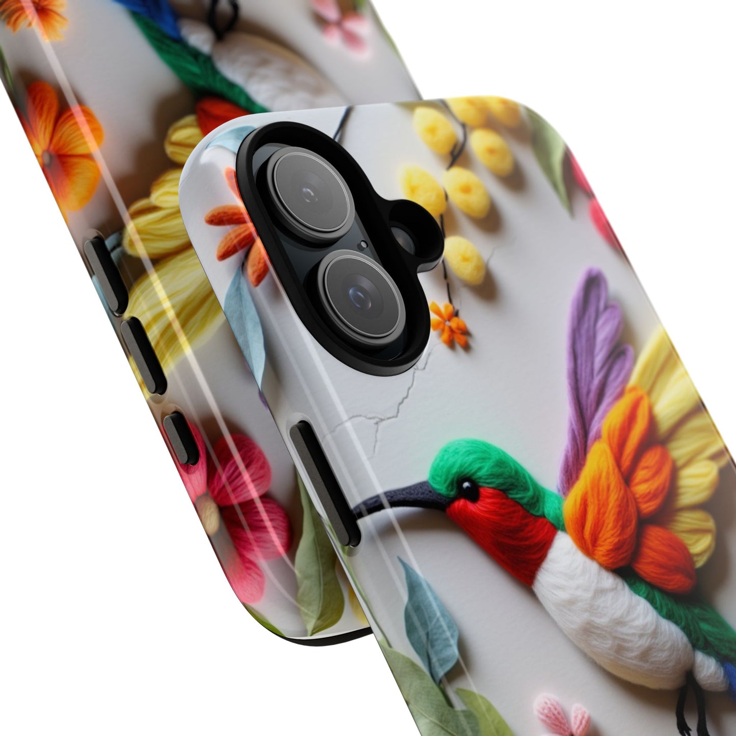 Elegant Hummingbird with Floral Mosaic Design | Nature's Artistic Vibes | iPhone 16 Pro