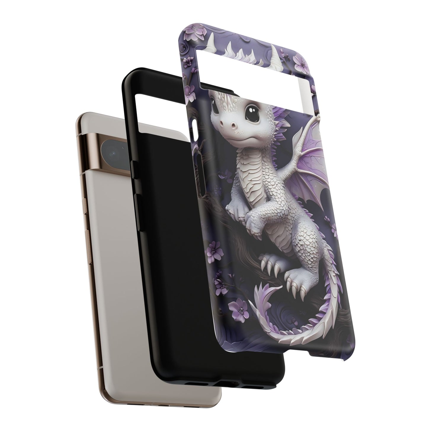 Charming Young Dragon on a Branch Phone Case Design