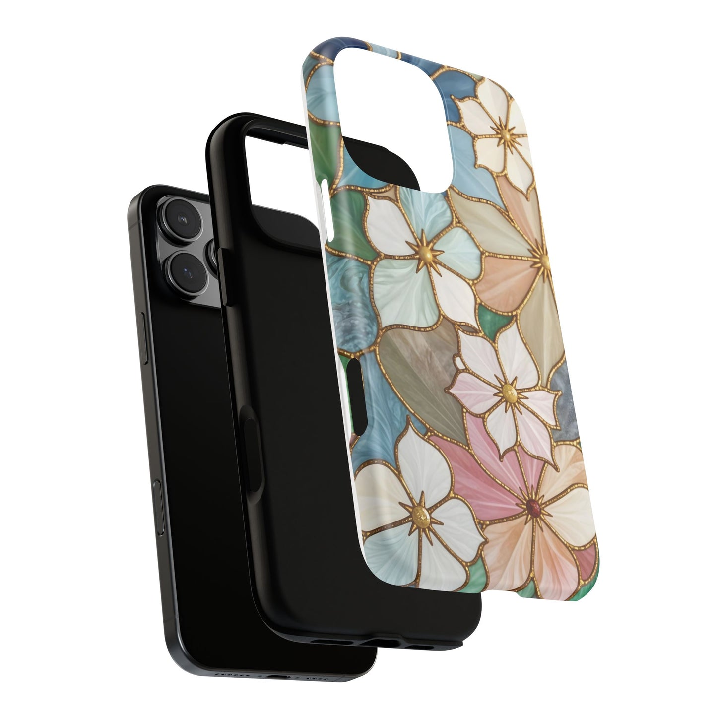 Floral Symphony: Stained Glass Elegance