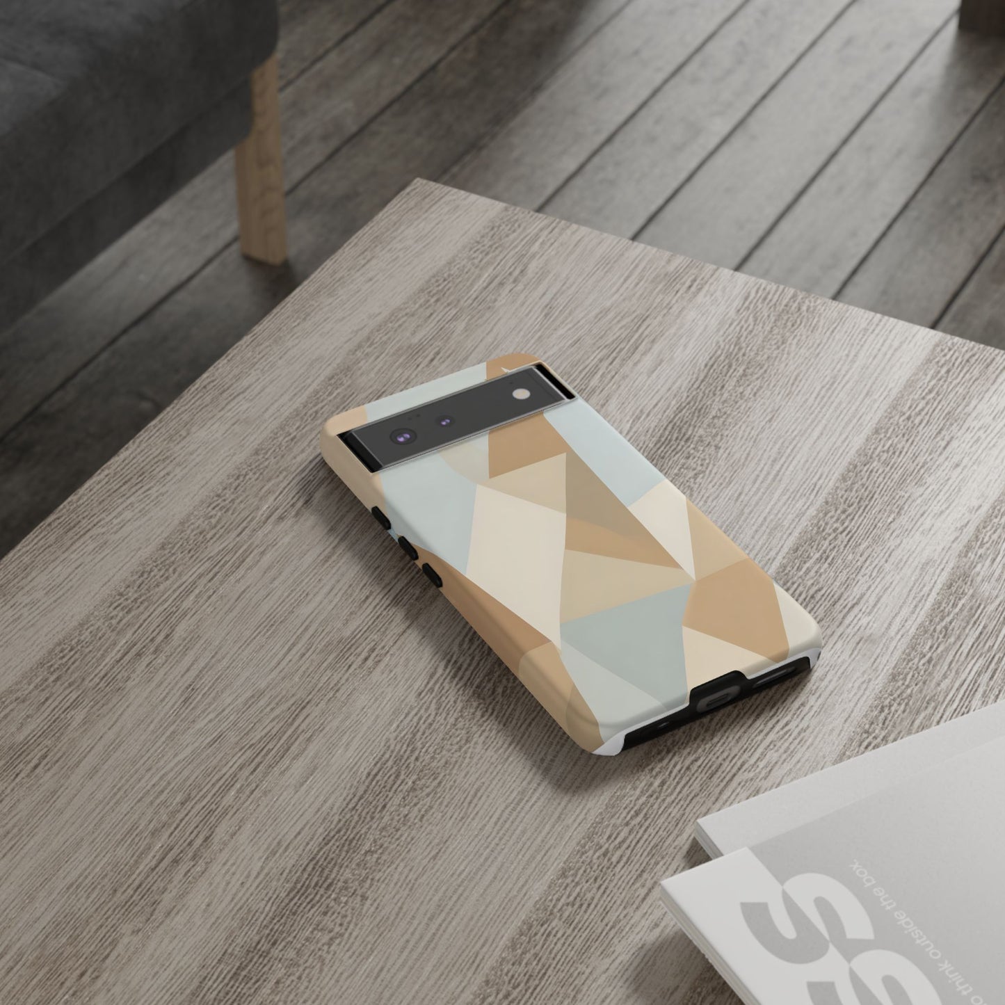 Neutral Geometrical Triangular Abstract Pattern