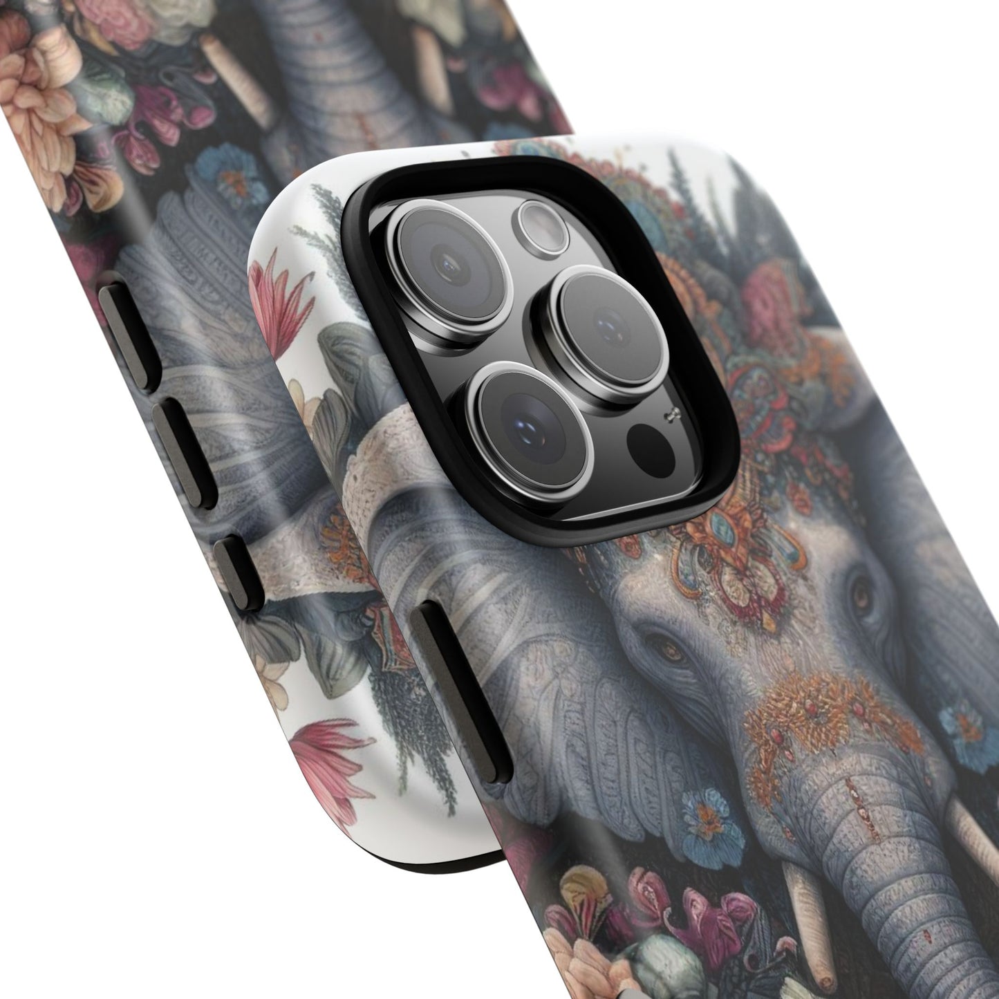 Regal Ornate Elephant Mobile Cover – Majestic Bohemian Art