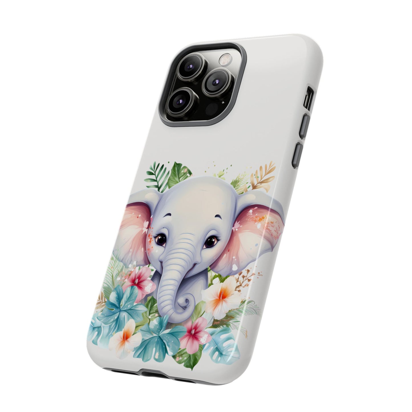 Adorable Baby Elephant Mobile Cover – Floral Fantasy Art