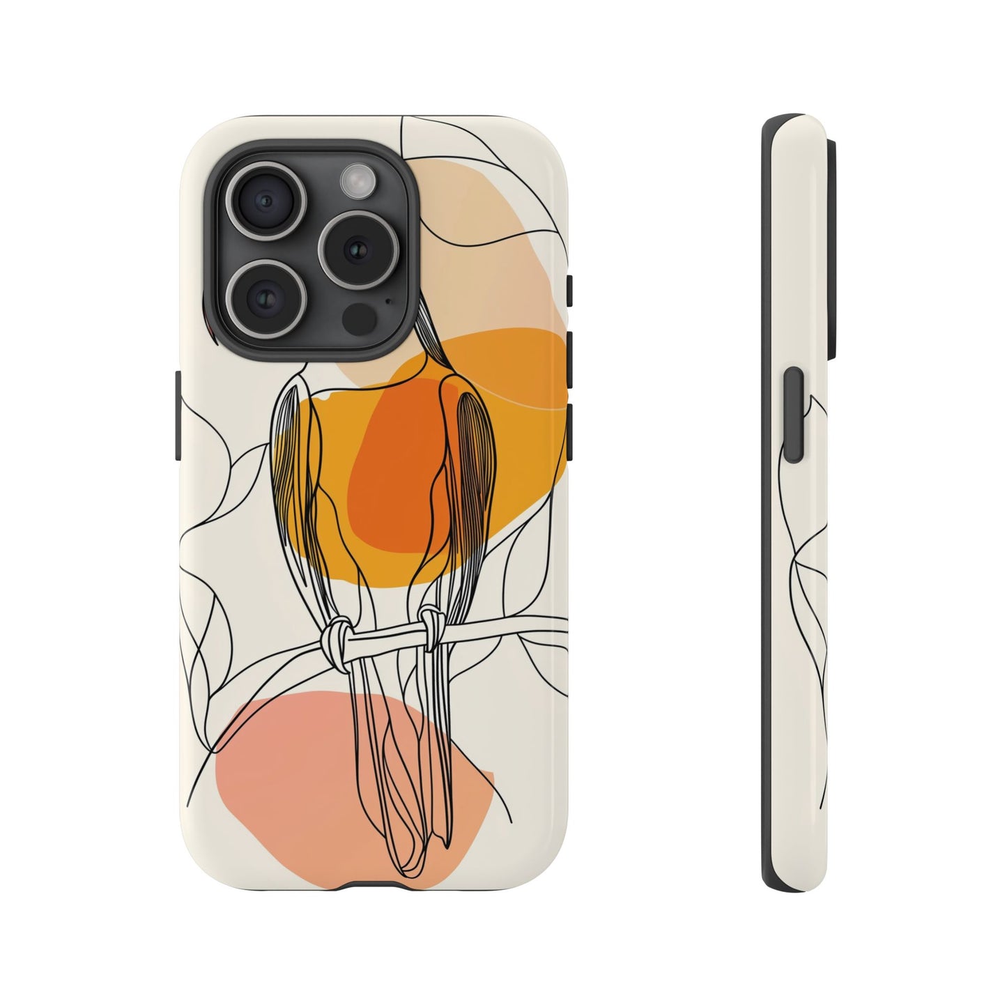 Tropical Lines: Abstract Toucan Art Phone Case for iPhone, Samsung & Pixel