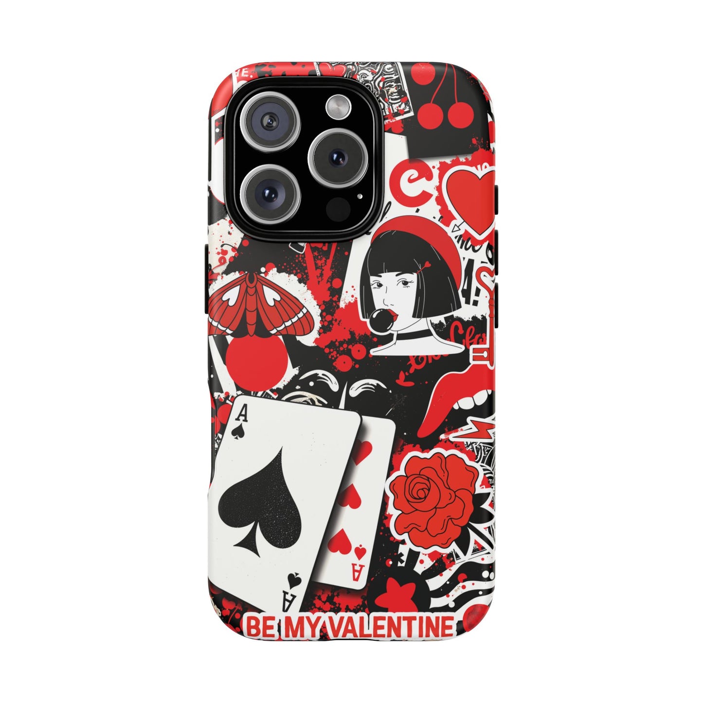 Bold Red & Black Ace Card Phone Case