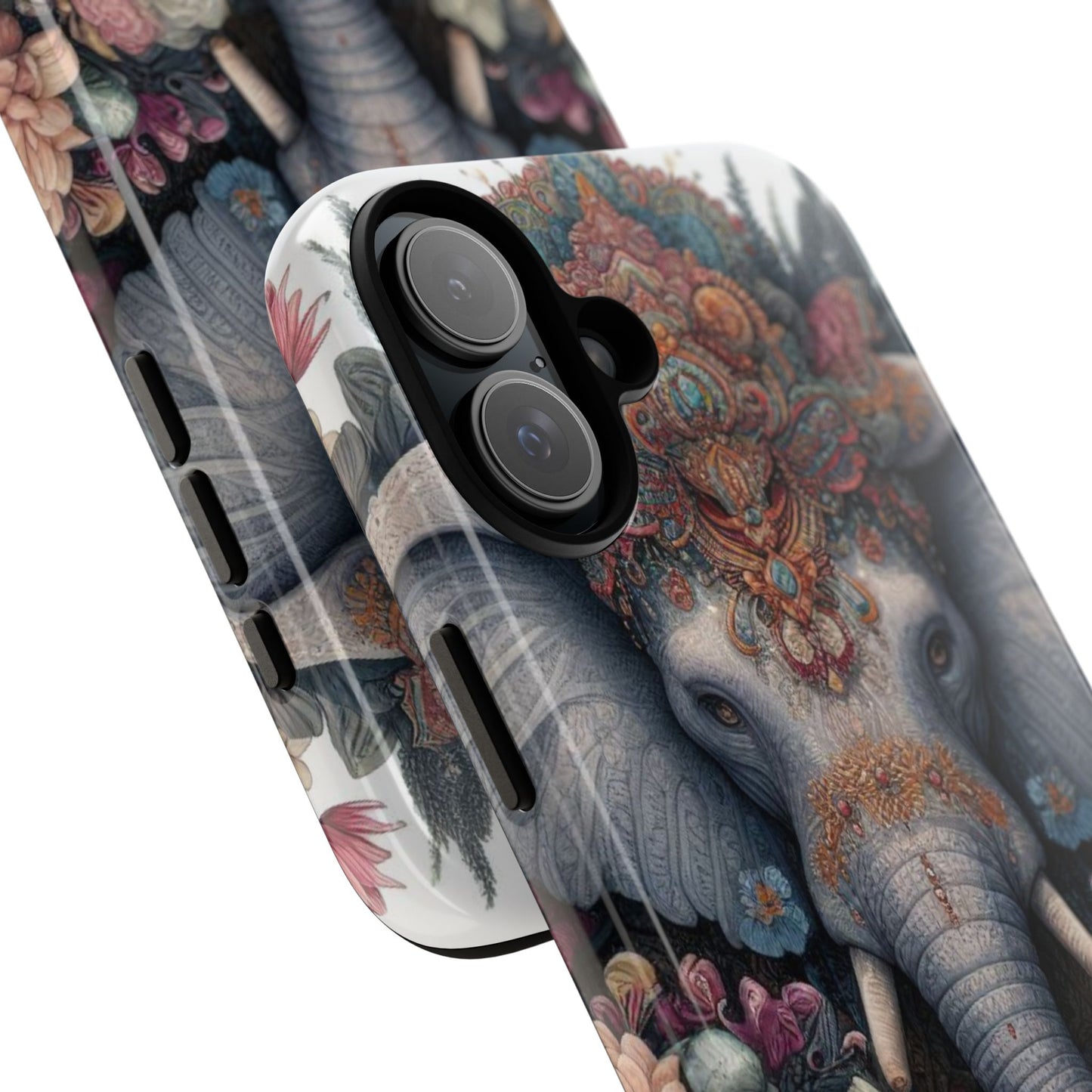 Regal Ornate Elephant Mobile Cover – Majestic Bohemian Art