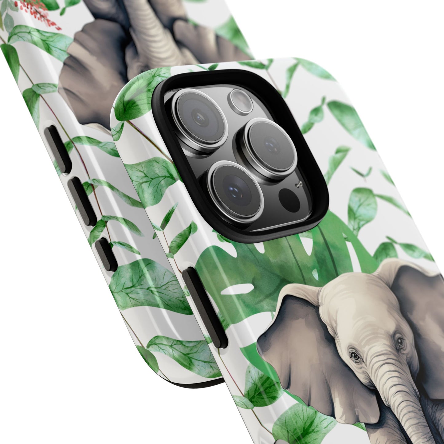 Cute Baby Elephant Mobile Cover – Floral & Tropical Aesthetic