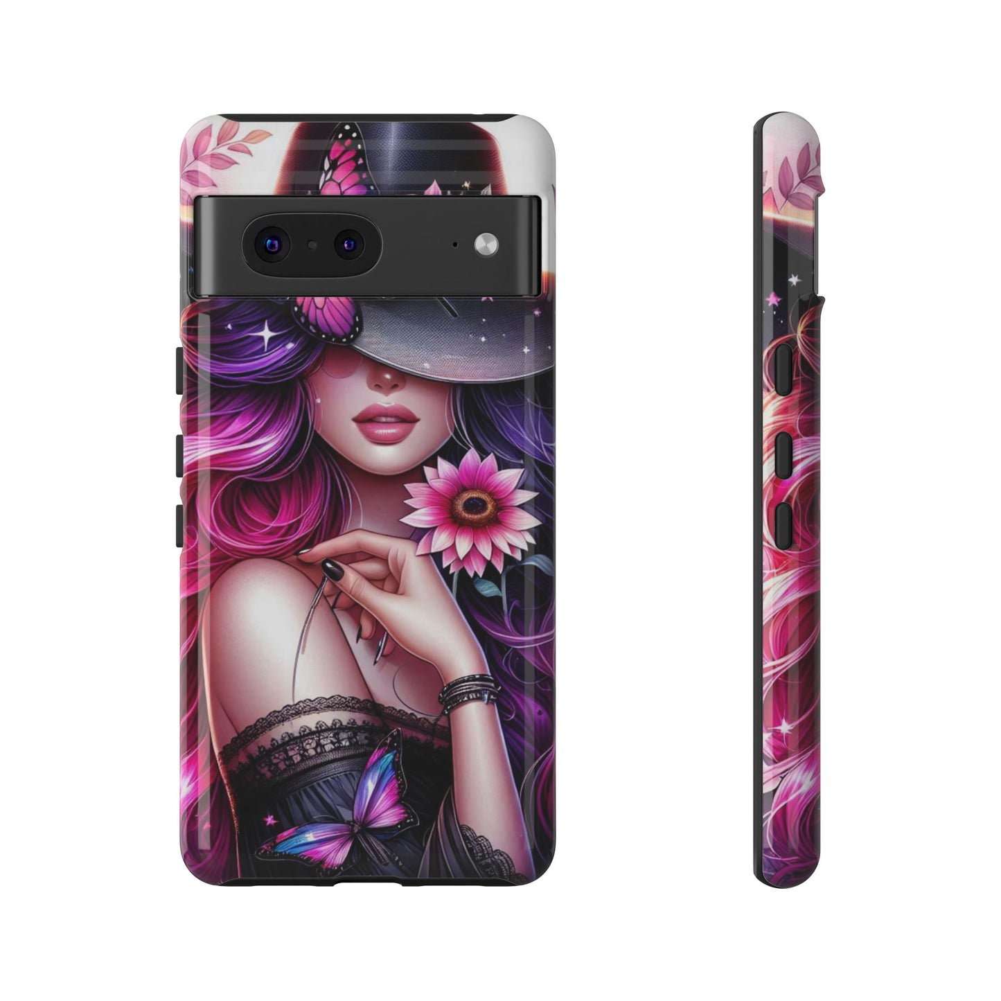 Celestial Charm – Cosmic Cowgirl & Butterfly Magic Mobile Cover
