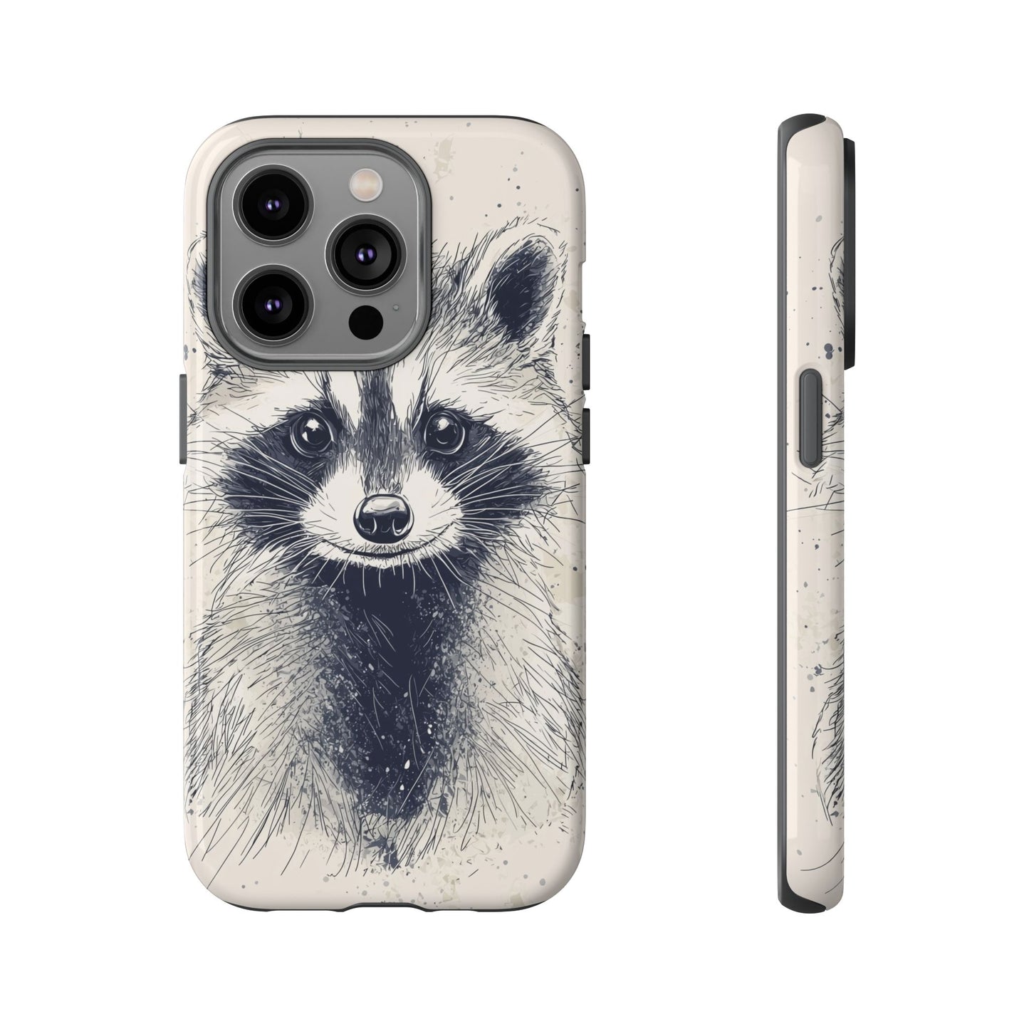 Midnight Mischief: Raccoon Portrait Phone Case for iPhone, Samsung & Pixel