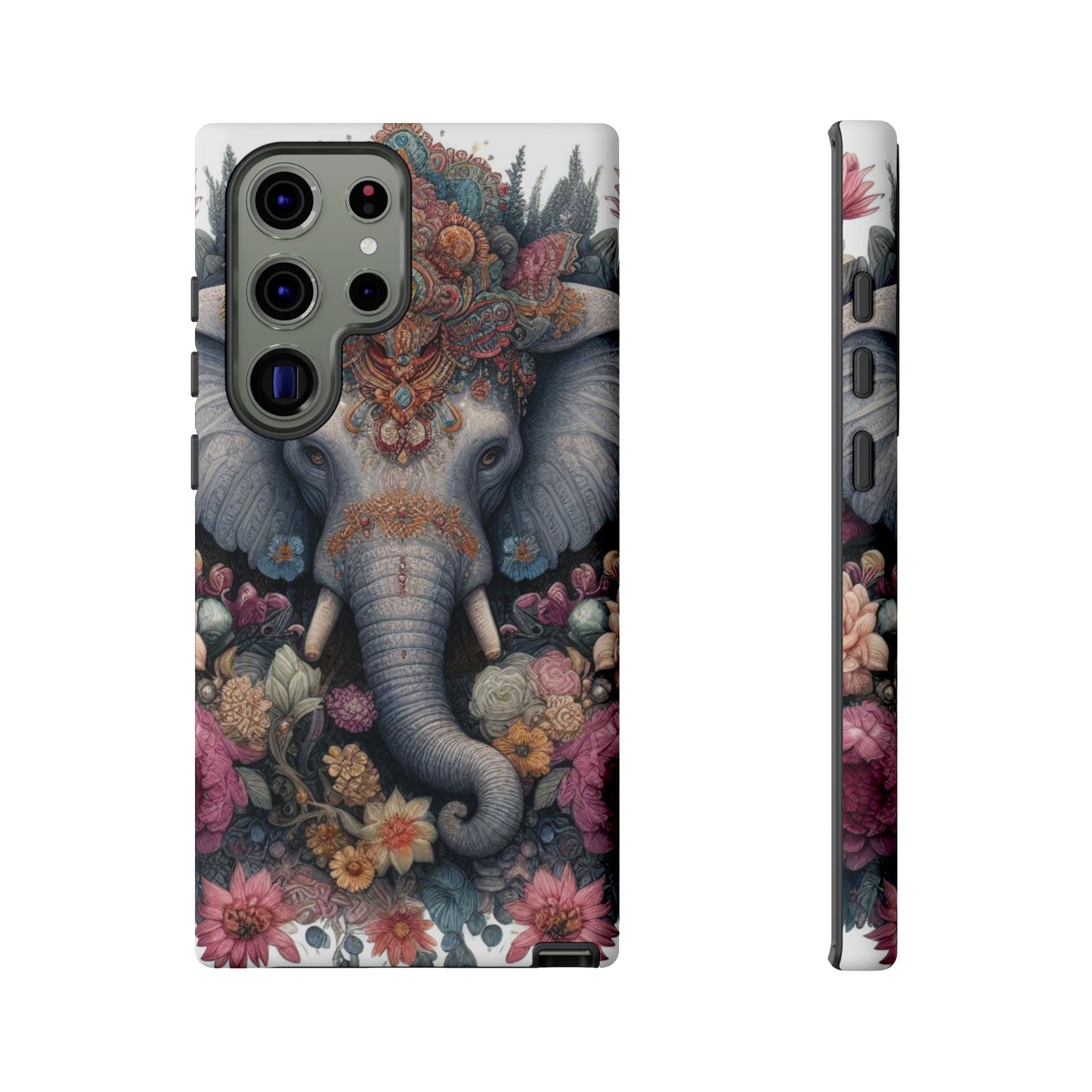 Regal Ornate Elephant Mobile Cover – Majestic Bohemian Art