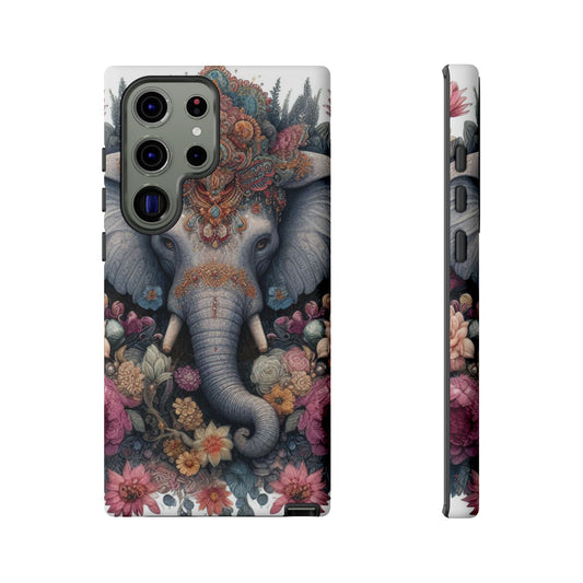 Regal Ornate Elephant Mobile Cover – Majestic Bohemian Art