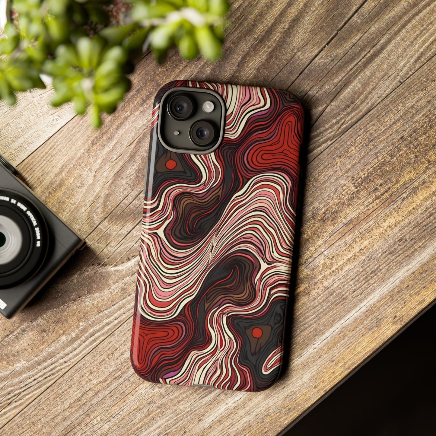 Abstract wavy illusion with swirling lines | Pattern Design