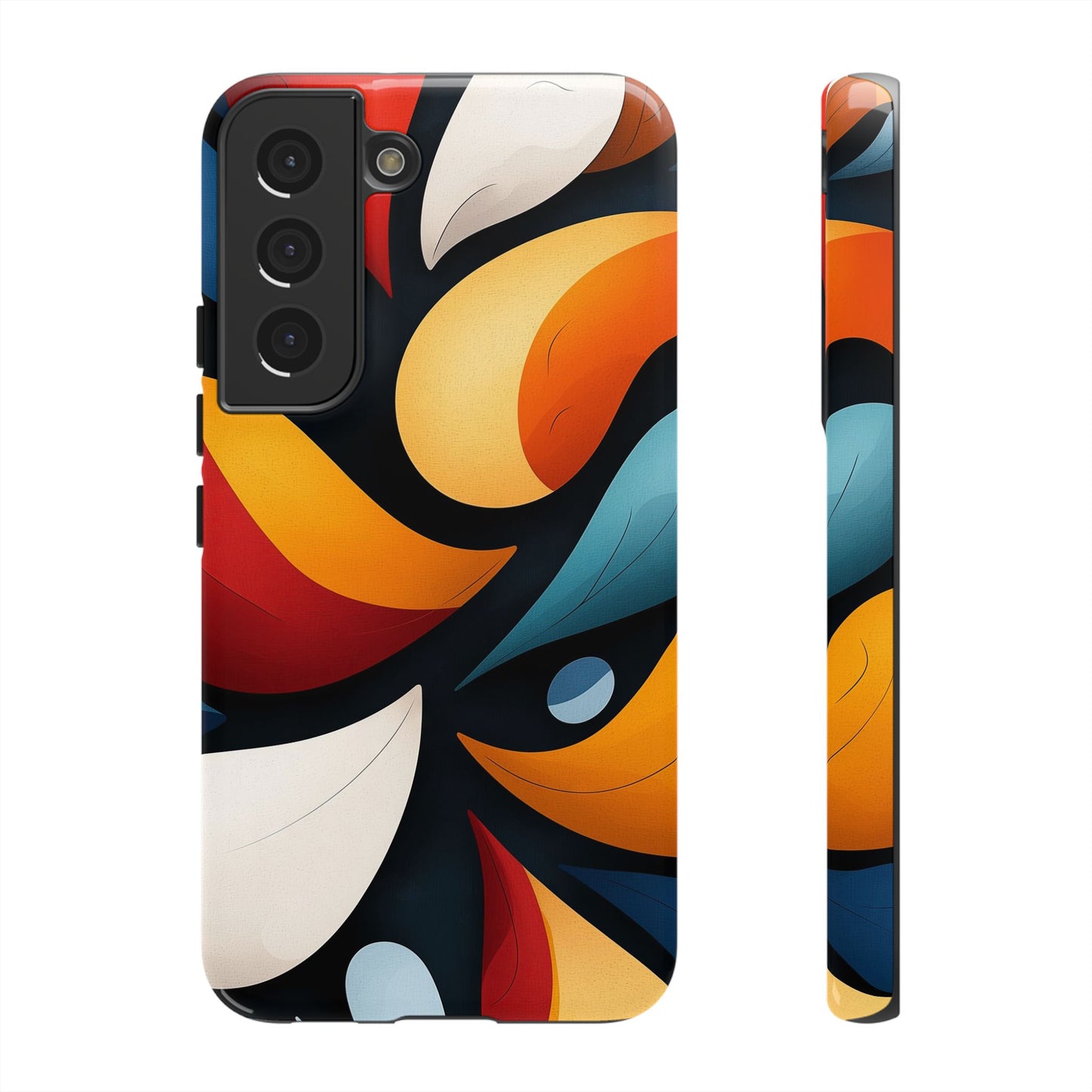 Petal Drift – Modern Abstract Leaf Pattern Phone Case for iPhone, Samsung & Pixel
