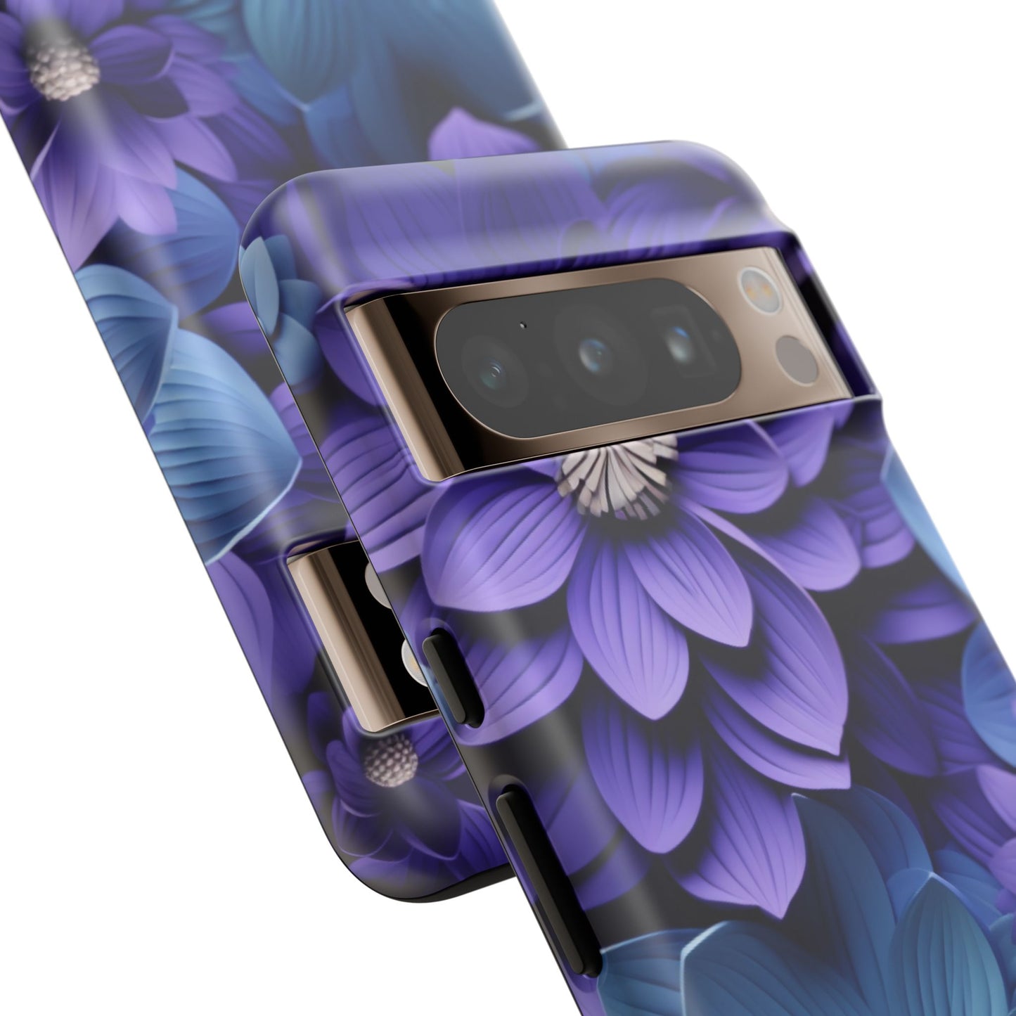 Royal Blue Floral Phone Case – Elegant & Luxurious Design
