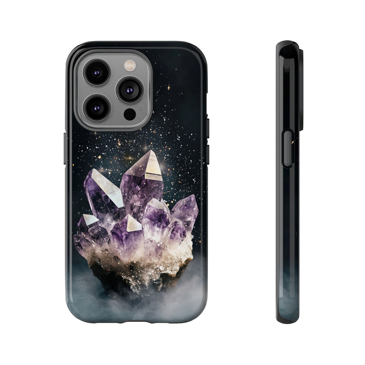 Celestial Amethyst Crystal Phone Case for iPhone, Samsung & Google Pixel
