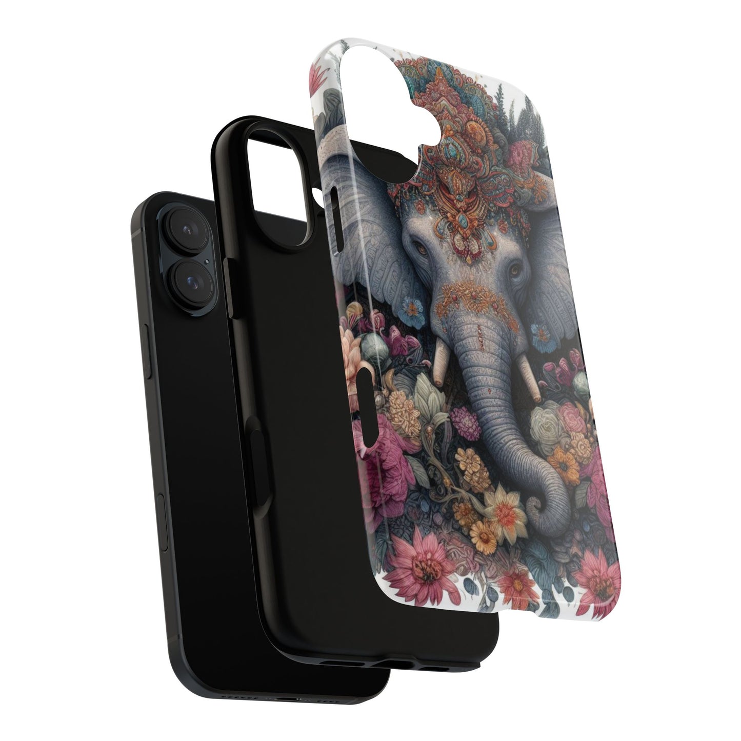 Regal Ornate Elephant Mobile Cover – Majestic Bohemian Art