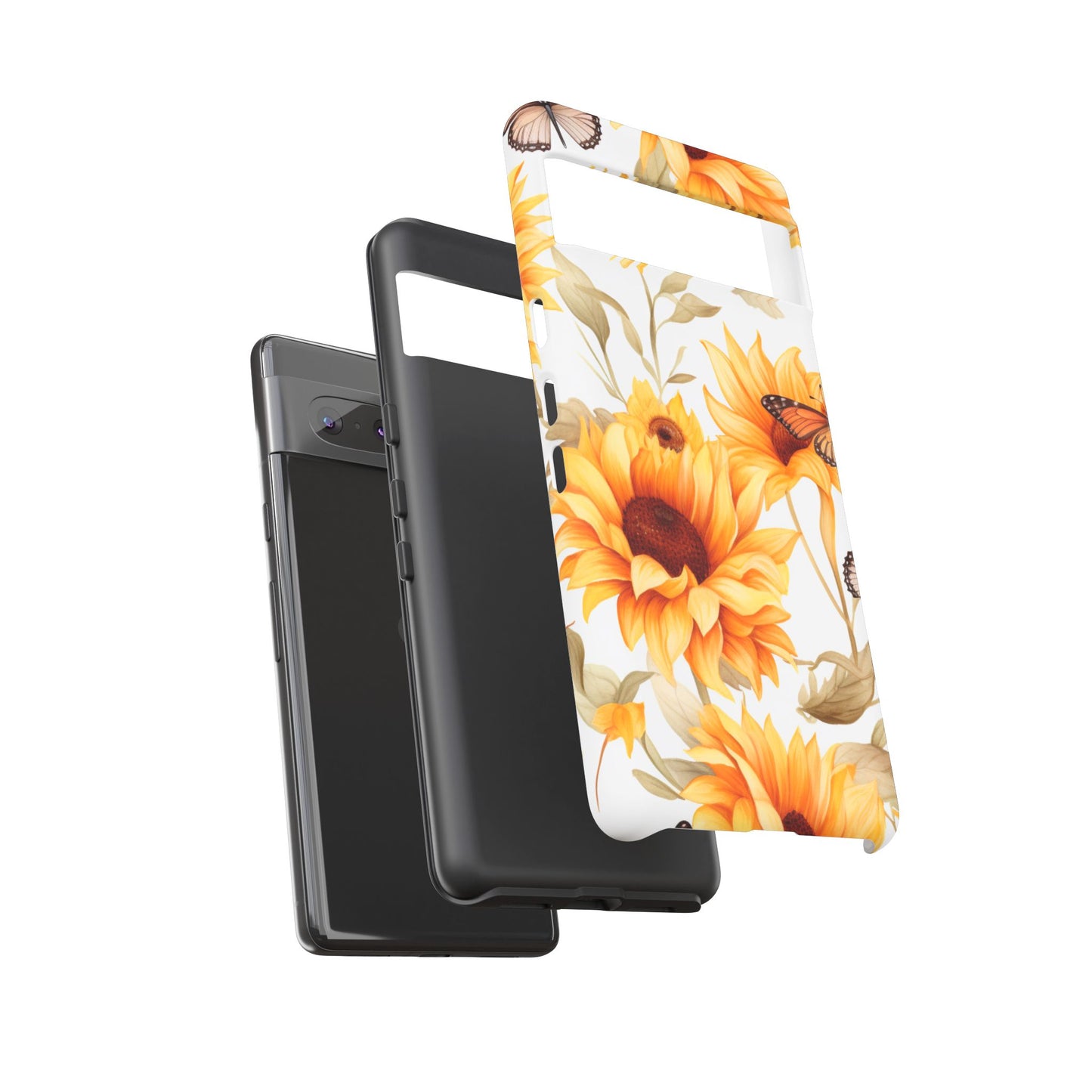 Sunflower & Butterfly Aesthetic Mobile Case – Bright & Nature-Inspired
