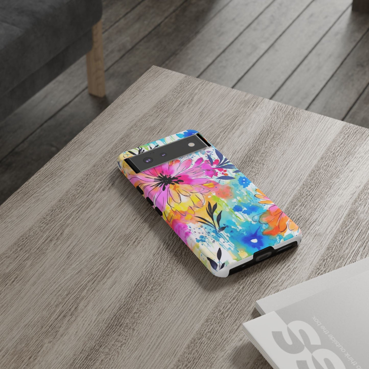 Abstract Watercolor Bloom Phone Case – Expressive & Vibrant