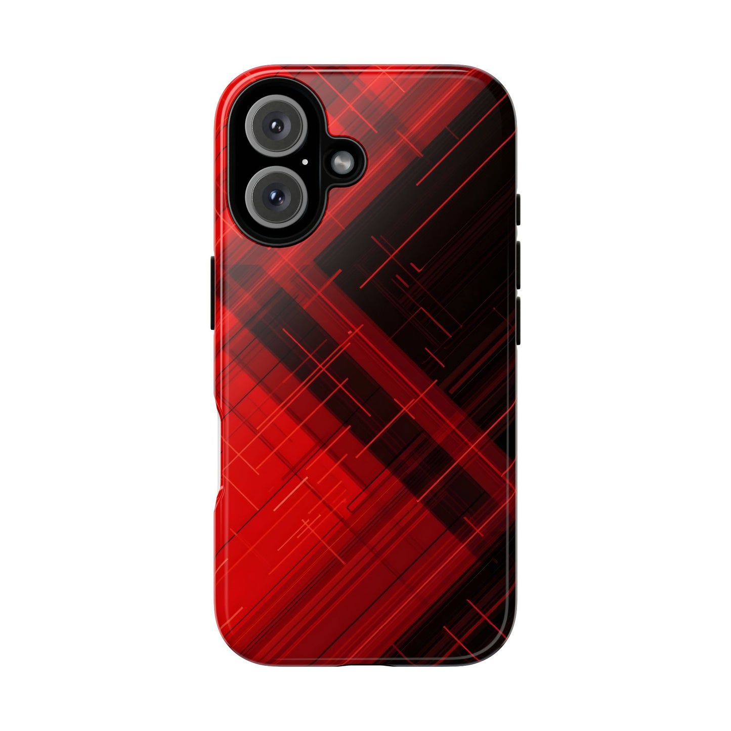 Abstract Red and Black Geometric Pattern
