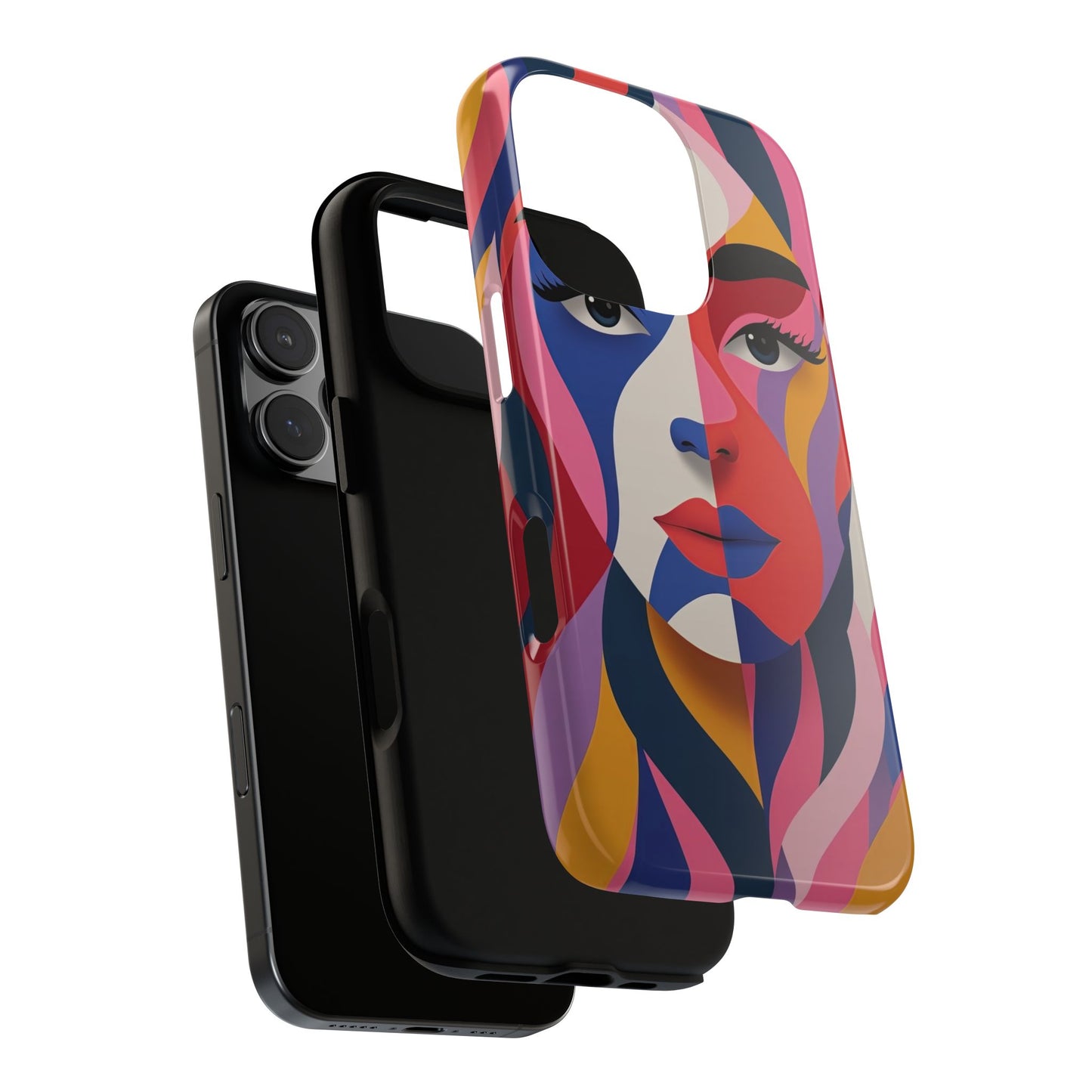 Abstract Portrait Phone Case - Vibrant Colors for iPhone, Google Pixel, and Samsung