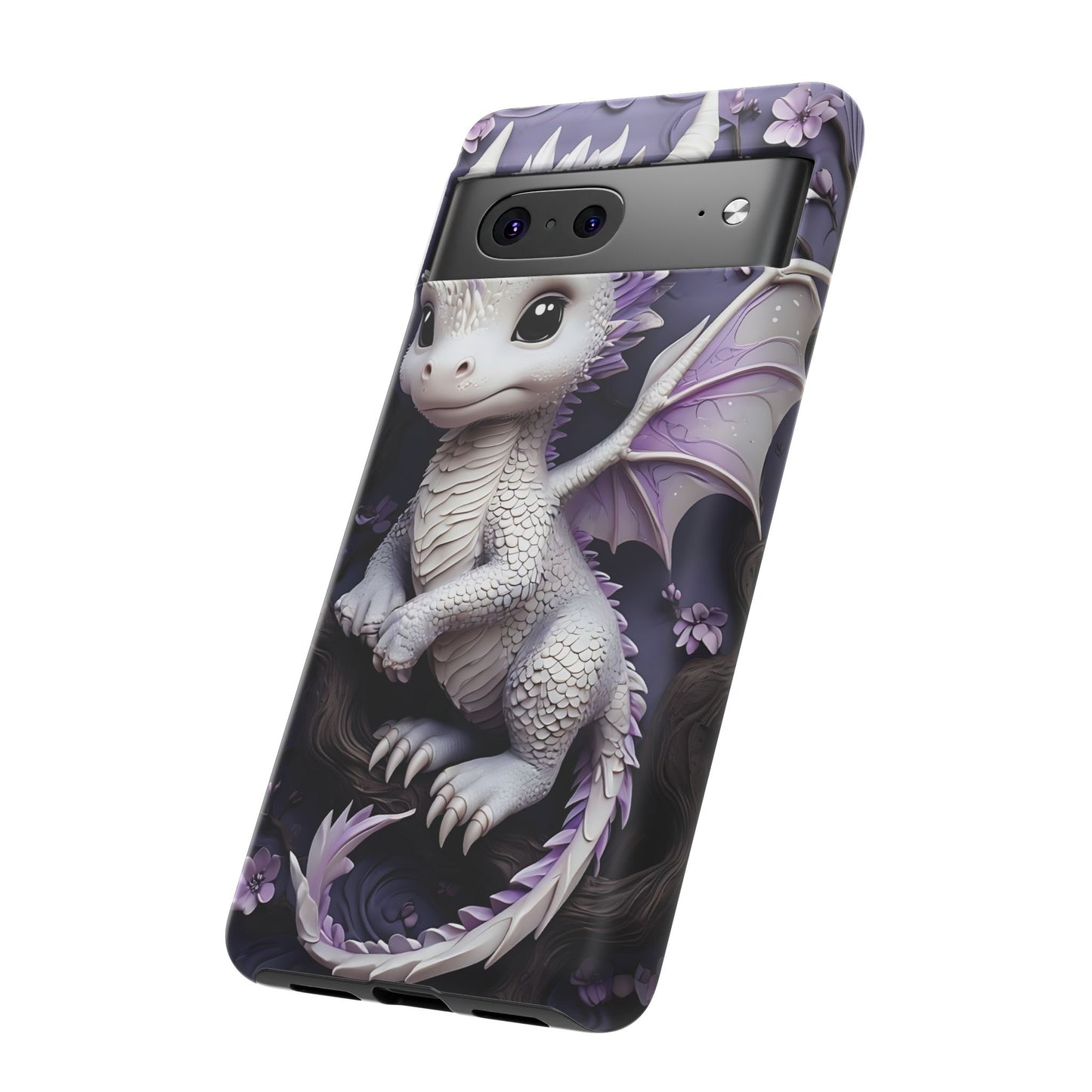 Charming Young Dragon on a Branch Phone Case Design
