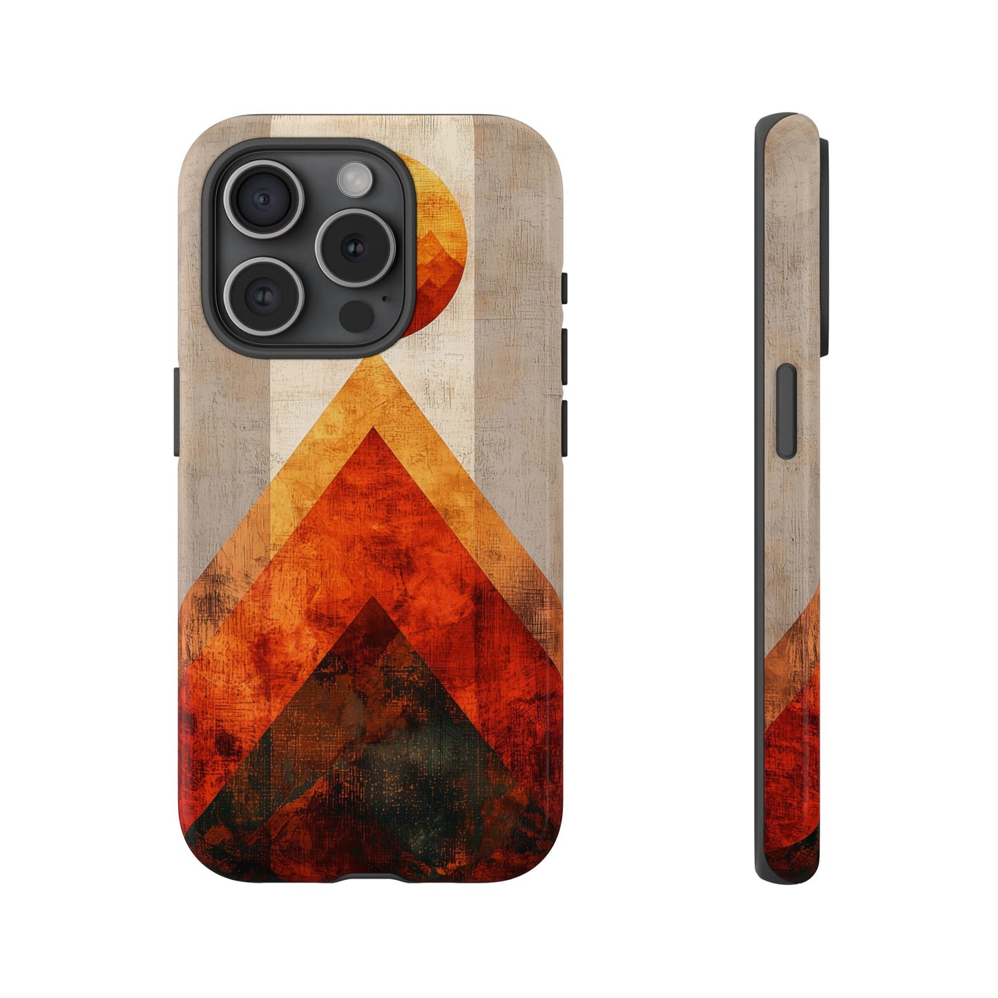 Boho Sun & Peaks Geometric Phone Case for iPhone, Pixel & Samsung
