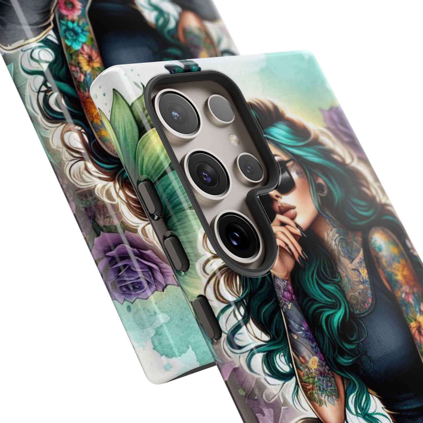 Urban Wildflower – Edgy Tattooed Beauty Mobile Cover