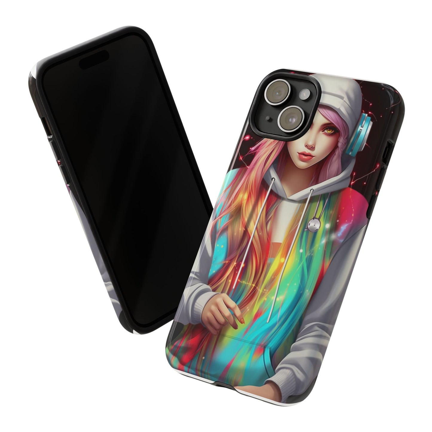 Anime Girl Phone Case - Cute Aesthetic Cover for iPhone, Samsung & Google Pixel, Girly Phone Case, Kawaii Phone Case, Anime Lover Gift